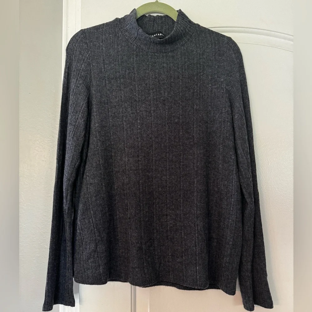 Wantable Rib Brushed Long Sleeve Mockneck - Picture 1 of 4